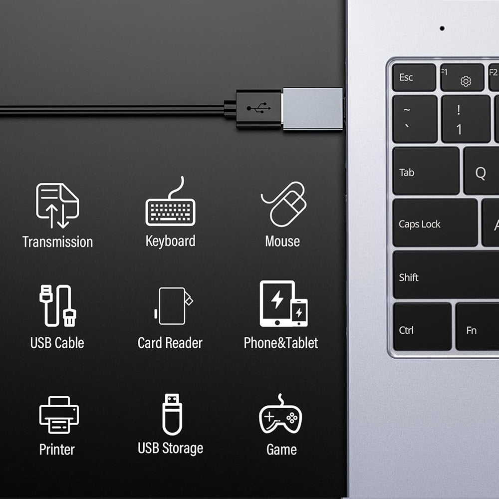 OTG adapter USB-C - USB-A Techsuit A8 SlateVolt, Siv