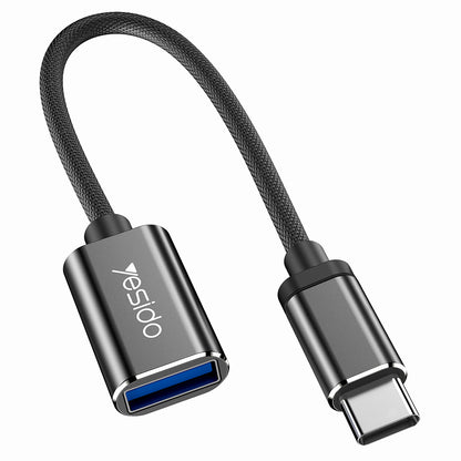 Adaptor OTG USB-C - USB-A Yesido GS01, Črn