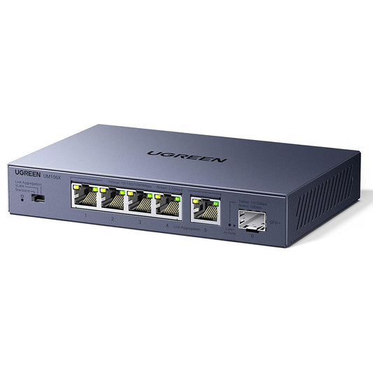 Omrežni stikalo UGREEN 35048EU, 5 x RJ45, sivo
