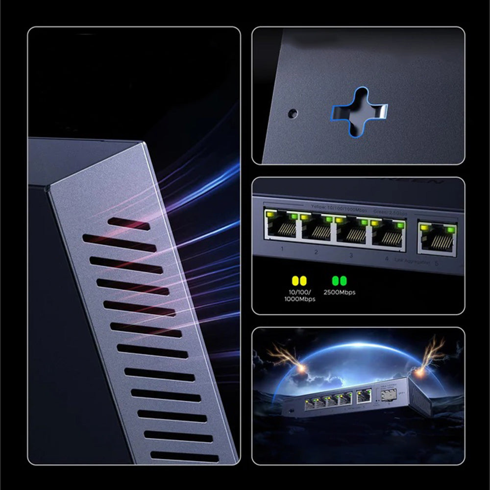UGREEN Network Switch 35048EU, 5 x RJ45, Gray