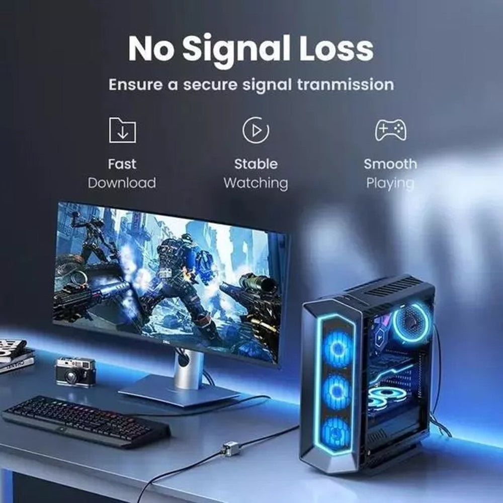 Omrežni adapter UGREEN NW261, RJ45 - RJ45, črn