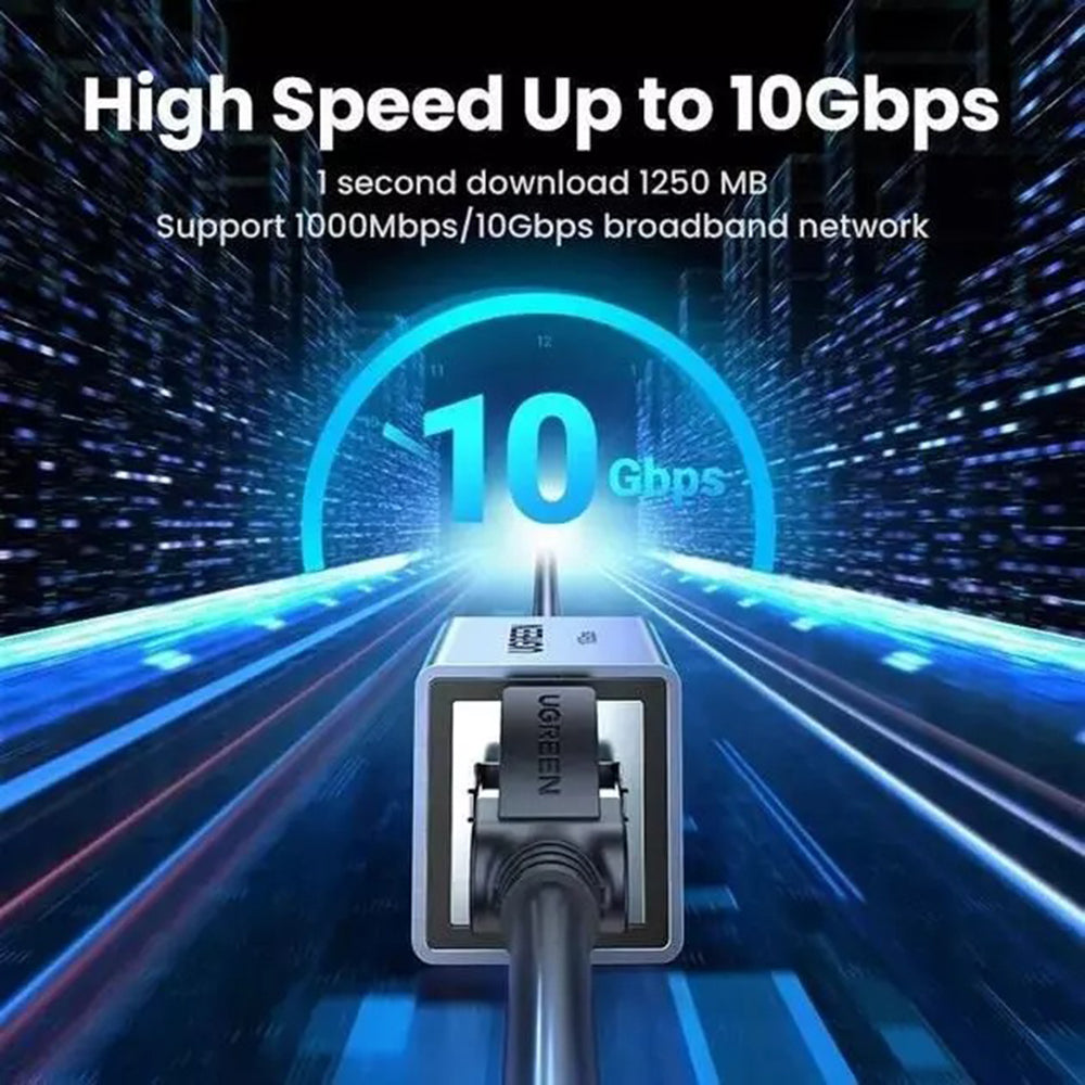 Omrežni adapter UGREEN NW261, RJ45 - RJ45, črn