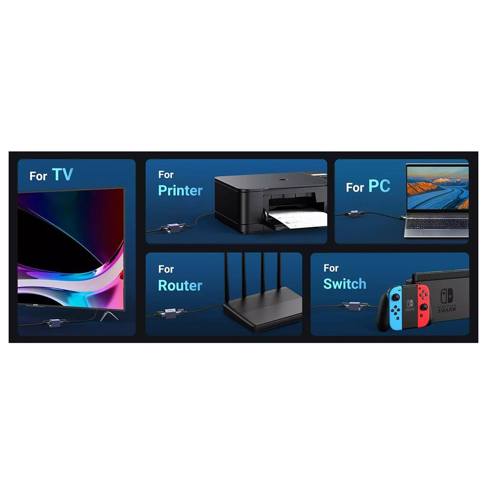 Omrežni adapter UGREEN NW261, RJ45 - RJ45, črn