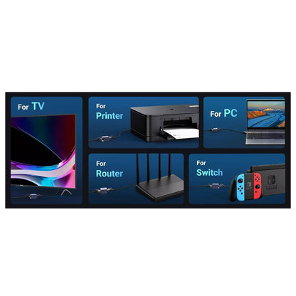 Omrežni adapter UGREEN NW261, RJ45 - RJ45, črn