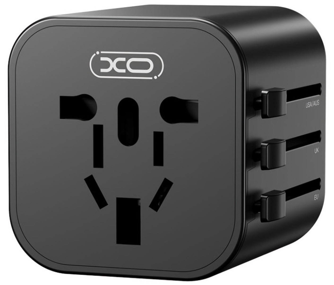 Omrežni adapter XO Design WL28 Travel US / UK / AU / CN / EU, Črn