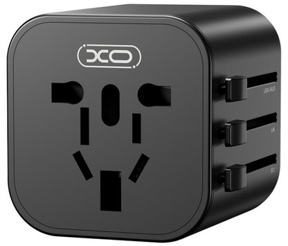 Omrežni adapter XO Design WL28 Travel US / UK / AU / CN / EU, Črn