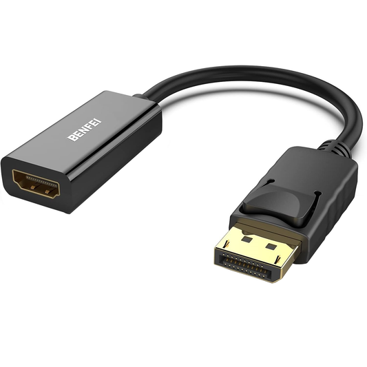 Video adapter Benfei, DisplayPort - HDMI, 4K, Črn