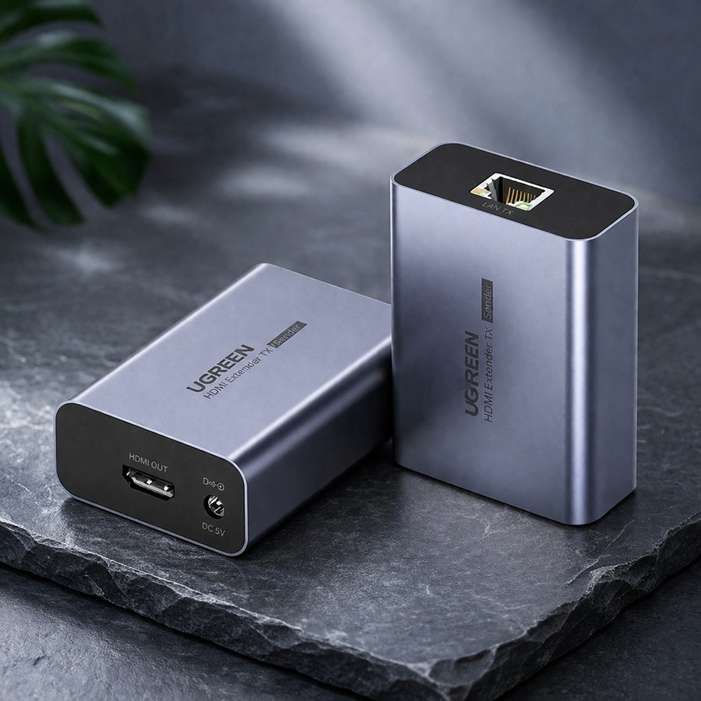 Video adapter UGREEN CM455 (20519EU), HDMI - RJ45, 1080P, Siva