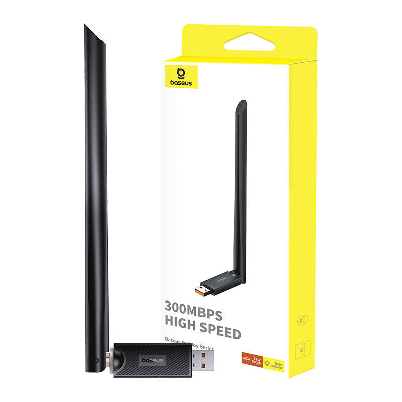 Baseus FastJoy BS-OH172 Wireless Adapter, 300Mbps, Black B01317600111-01