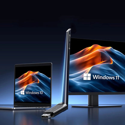 Brezžični adapter UGREEN AX900 (75109), Dual Band, Wi-Fi 6, 600Mbps, črn