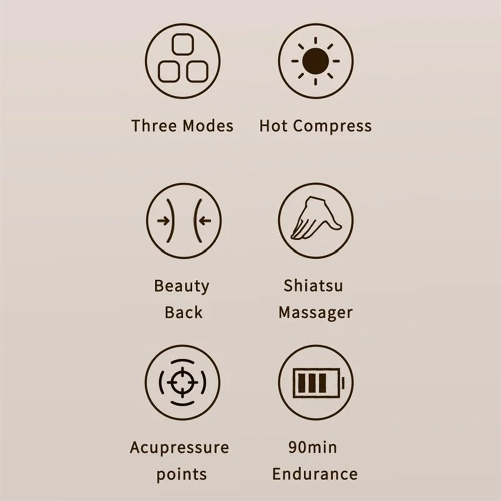 Masažna naprava za vrat Yesido MG16, Bež