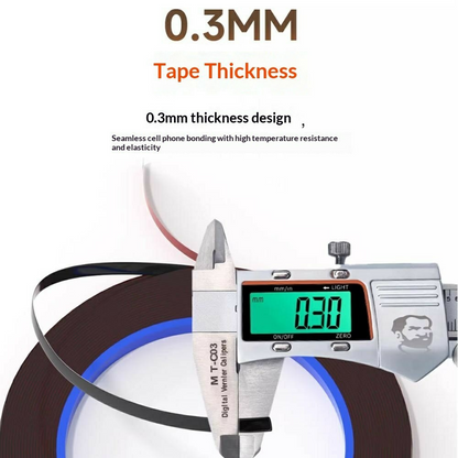 Mehanska lepilna trak, 0,3 mm, komplet 2 kosa, črna