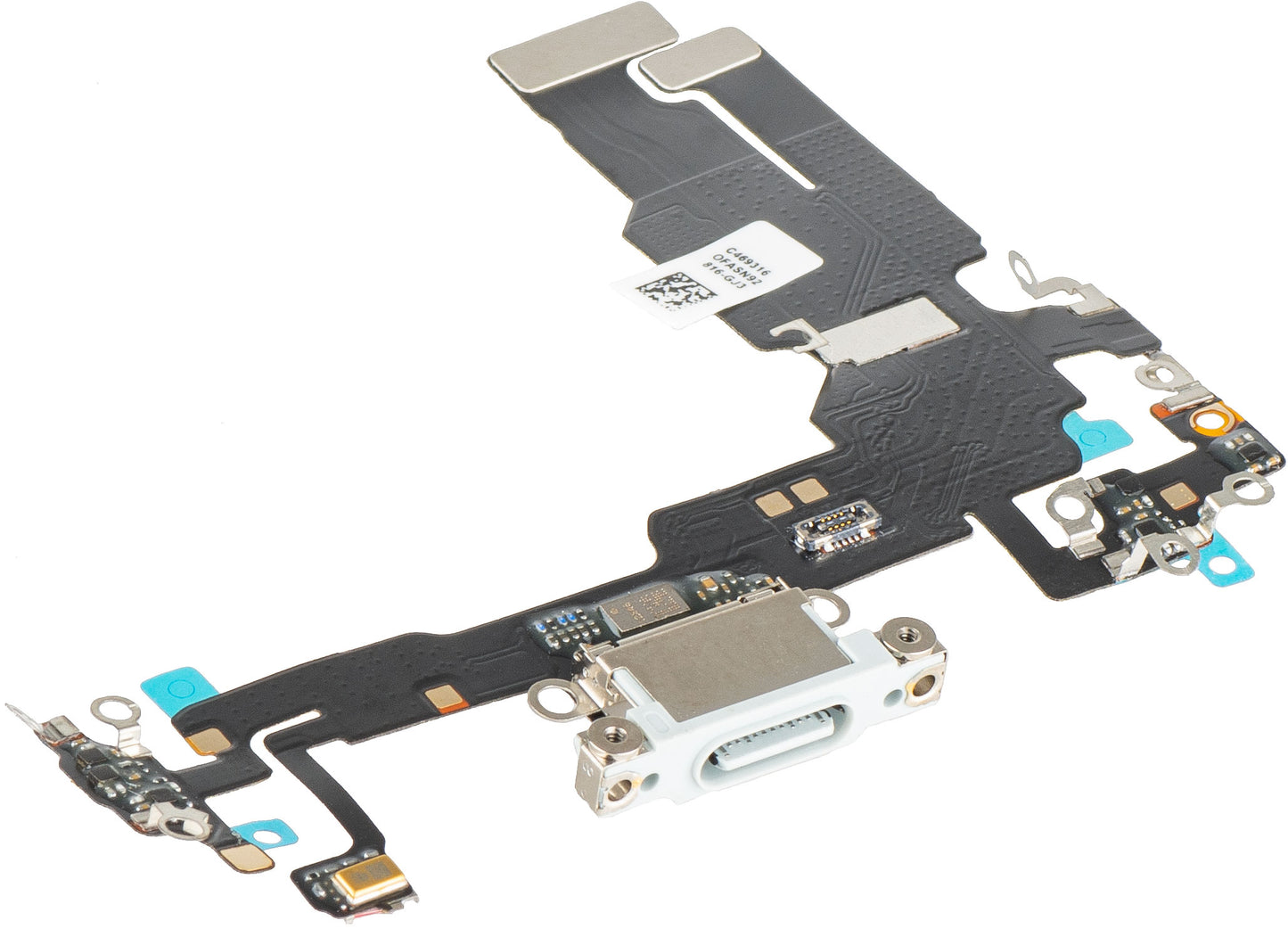 Trak z vtičem za polnjenje - mikrofon Apple iPhone 15, srebrn
