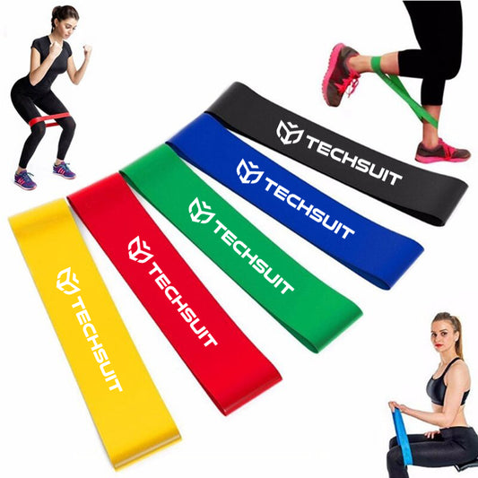 Elastični trak Fitness Techsuit TS-01, komplet 5 kosov, večbarven