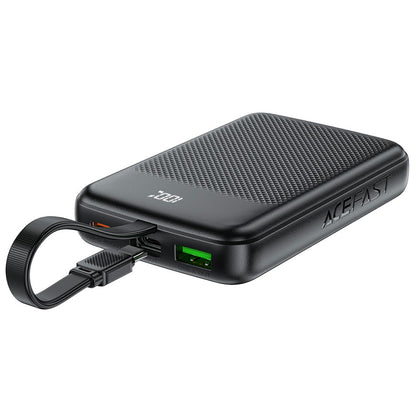 Zunanja baterija Acefast M13, 10000mAh, 22.5W, QC + PD, 1 x USB-A - 2 x USB-C, črna