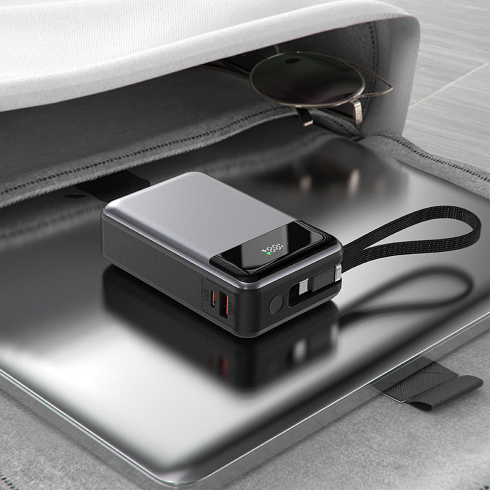 Zunanja baterija Acefast M21, 20000mAh, 65W, QC + PD, 1 x USB-A - 2 x USB-C, črna