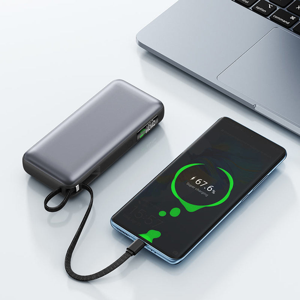 Zunanja baterija Acefast M22, 20000mAh, 130W, QC + PD, 1 x USB-A - 2 x USB-C, črna