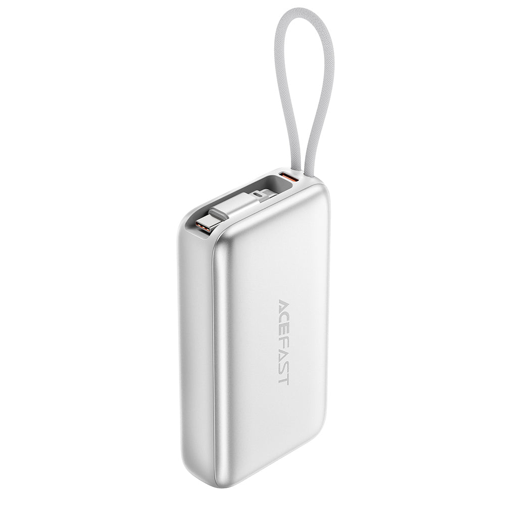 Zunanja baterija Acefast M32, 10000mAh, 35W, PD, 2 x USB-C, Srebrna
