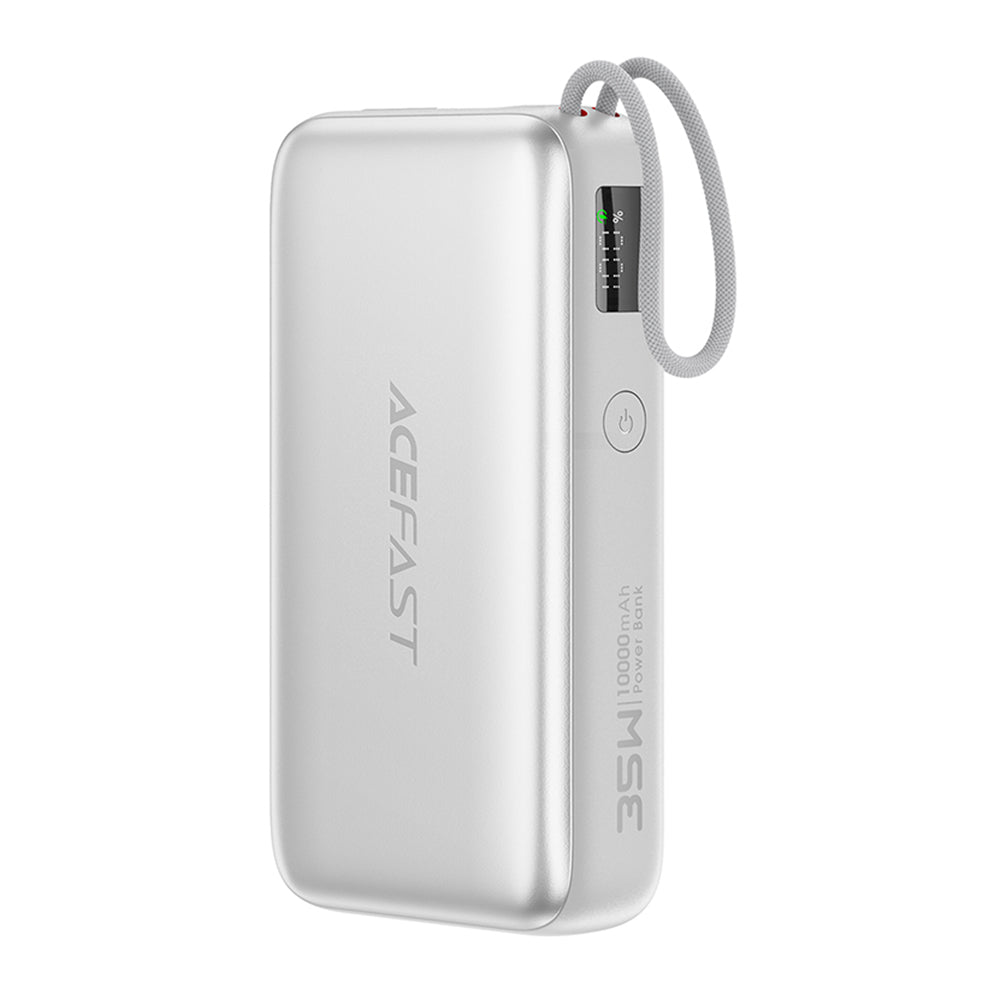 Zunanja baterija Acefast M32, 10000mAh, 35W, PD, 2 x USB-C, Srebrna