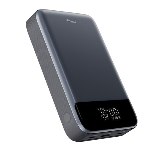 Zunanja baterija Allity. APB-200 PocketPower, 19200mAh, 130W, QC + PD, 1 x USB-A - 2 x USB-C, Siva