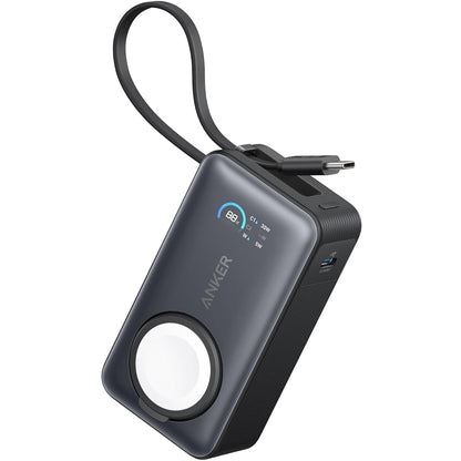 Zunanja baterija Anker MagGo, 10000 mAh, 35 W, PD + QI, 1 x QI - 2 x USB-C, črna A1657011