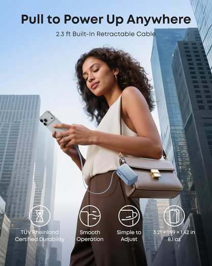 Zunanji akumulator Anker Nano, 10000mAh, 45W, QC + PD, 1 x USB-A - 2 x USB-C, Modra