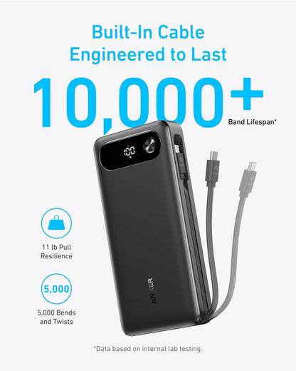 Zunanja baterija Anker PowerCore, 20000mAh, 87W, QC + PD, 1 x USB-A - 2 x USB-C, Črna A1383H11