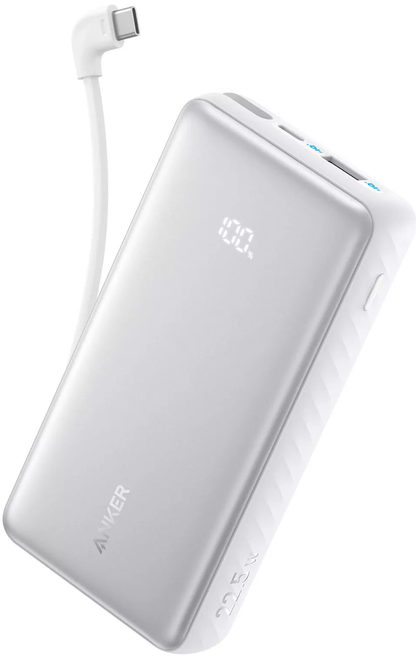 Zunanja baterija Anker Zolo, 10000mAh, 22.5W, QC + PD, 1 x USB-A - 2 x USB-C, Bela A110DH21