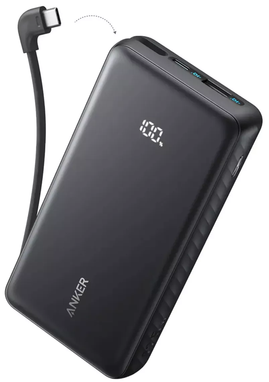 Zunanja baterija Anker Zolo, 20000mAh, 22.5W, QC + PD, 1 x USB-A - 2 x USB-C, Črna A110EH11