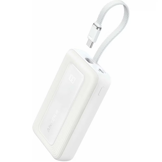 Zunanji akumulator Anker Zolo, 20000mAh, 30W, QC + PD, 1 x USB-A - 2 x USB-C, Bela A1689H21