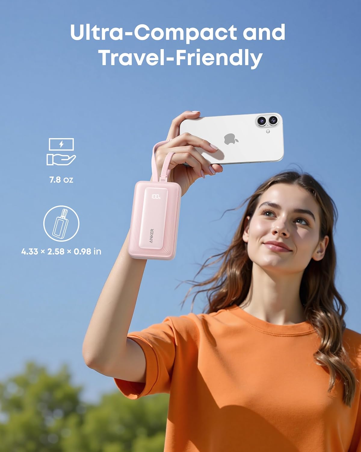 Zunanja baterija Anker Zolo, 10000mAh, 35W, QC + PD, 1 x USB-A - 2 x USB-C, Črna A1680H12