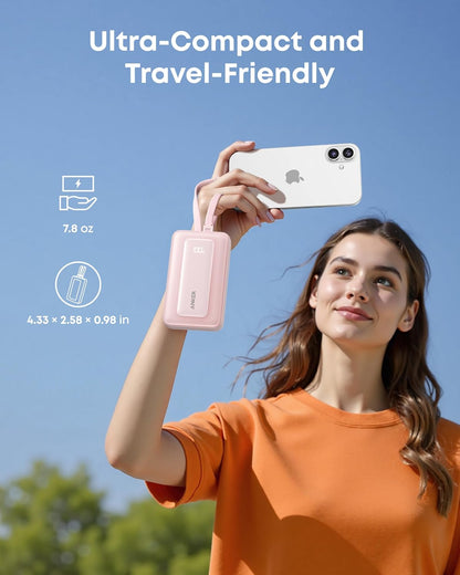 Zunanja baterija Anker Zolo, 10000mAh, 35W, QC + PD, 1 x USB-A - 2 x USB-C, Črna A1680H12