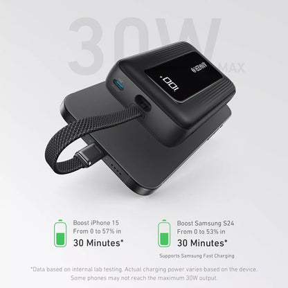 Zunanja baterija Anker Zolo, 20000mAh, 30W, QC + PD, 1 x USB-A - 2 x USB-C, Črna, Ponovno zapakirano A1689H11