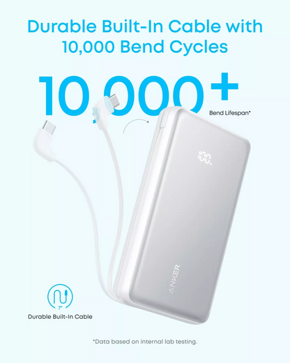 Zunanja baterija Anker Zolo, 20000mAh, 22.5W, QC + PD, 1 x USB-A - 2 x USB-C, Črna A110EH11