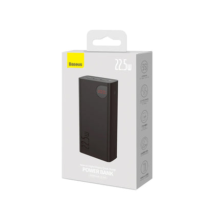 Zunanja baterija Baseus Adaman, 40000mAh, 22.5W, QC + PD, 1 x USB-C - 3 x USB-A, Črna
