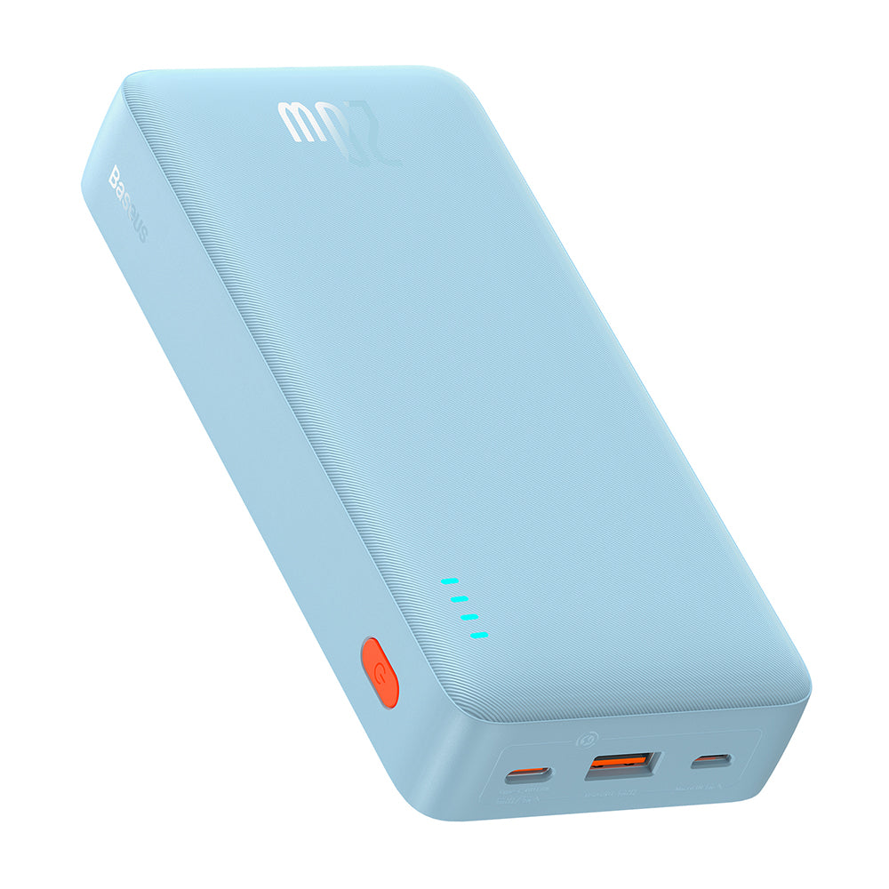 Baseus Airpow External Battery, 20000mAh, 20W, QC + PD, 1 x USB-A - 1 x USB-C, Blue P10022804313-00