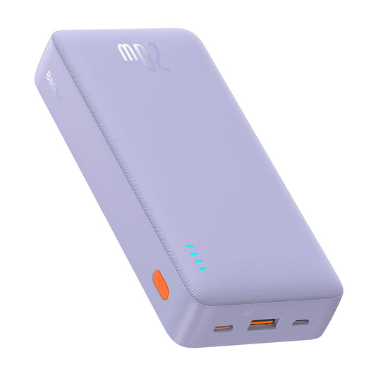 Zunanja baterija Baseus Airpow, 20000mAh, 20W, QC + PD, 1 x USB-A - 1 x USB-C, Vijolična P10022804513-00