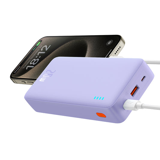 Zunanja baterija Baseus Airpow, 20000mAh, 20W, QC + PD, 1 x USB-A - 1 x USB-C, Vijolična P10022804513-00