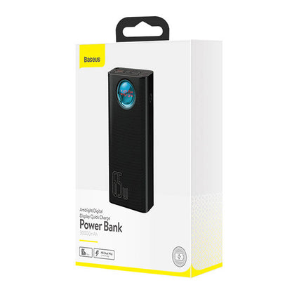 Zunanja baterija Baseus Amblight Digital Display, 30000mAh, 65W, QC + PD, 1 x USB-C - 4 x USB-A, Črna PPLG000101