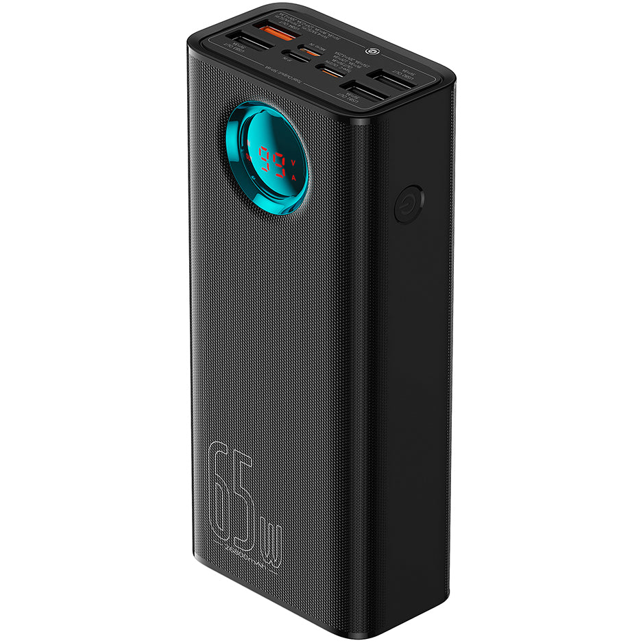 Baseus Amblight External Battery with Digital Display, 26800mAh, 65W, QC + PD, 1 x USB-C - 4 x USB-A, Black P10022402113-00