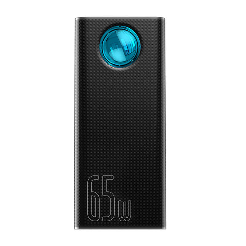 Zunanja baterija Baseus Amblight Digital Display, 30000mAh, 65W, QC + PD, 1 x USB-C - 4 x USB-A, Črna PPLG000101