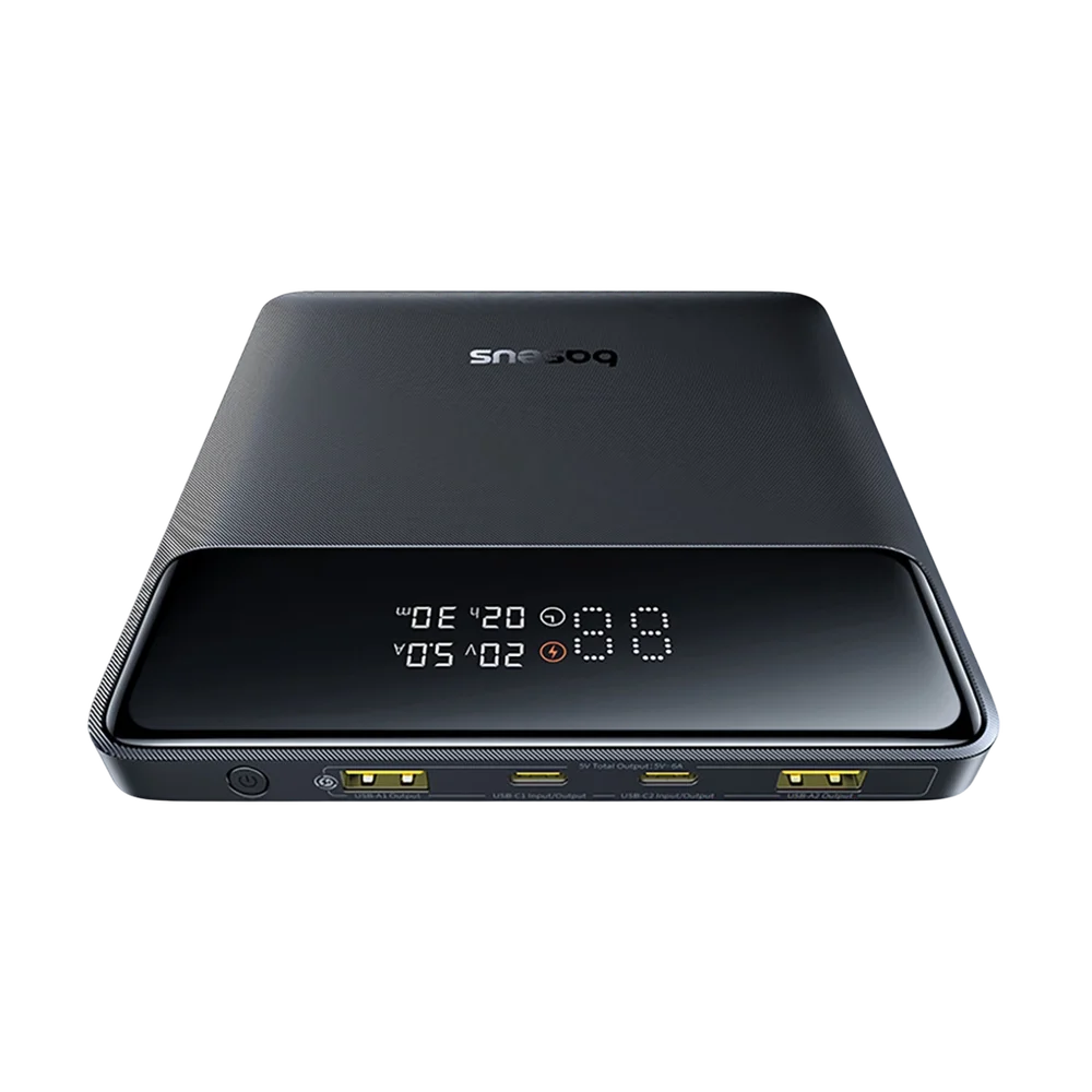 Baseus Blade H1 External Battery, 20000mAh, 100W, QC + PD, 2 x USB-A - 2 x USB-C, Black