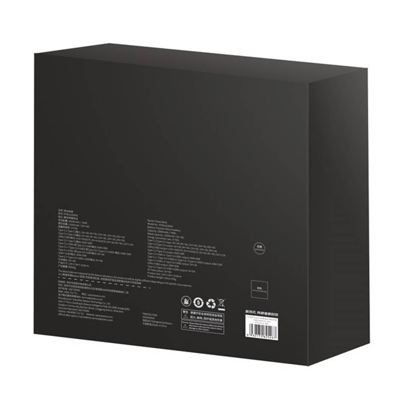 Zunanja baterija Baseus Blade HD, 20000mAh, 100W, QC + PD, 2 x USB-A - 2 x USB-C, Črna PPBL000301