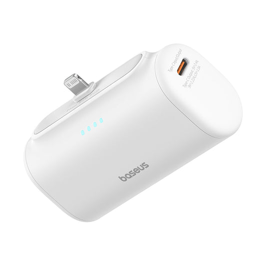 Zunanja baterija Baseus Compact, 5000mAh, 20W, PD, 1 x Lightning - 1 x USB-C, Bela P10068307213-00