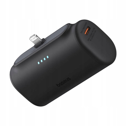 Zunanja baterija Baseus Compact, 5000mAh, 20W, PD, 1 x Lightning - 1 x USB-C, Črna P10068307113-00