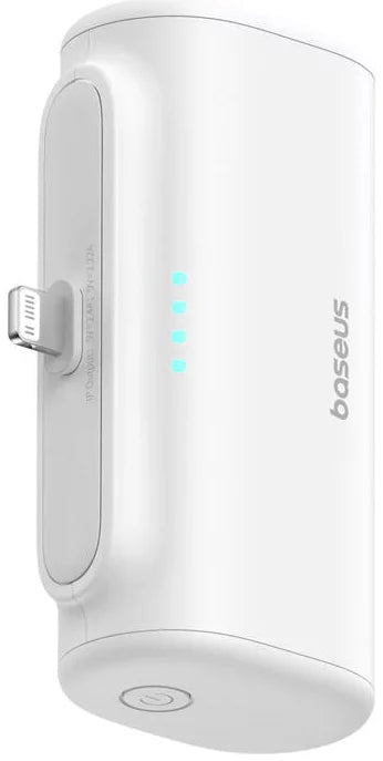 Zunanja baterija Baseus Compact, 5000mAh, 20W, PD, 1 x Lightning - 1 x USB-C, Bela P10068307213-00