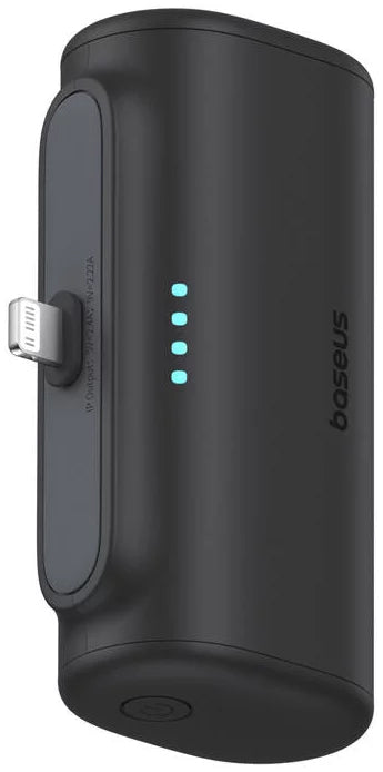 Zunanja baterija Baseus Compact, 5000mAh, 20W, PD, 1 x Lightning - 1 x USB-C, Črna P10068307113-00