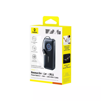 Zunanja baterija Baseus EnerCore CR11, 10000mAh, 45W, PD, 2 x USB-C, črna E0027G01