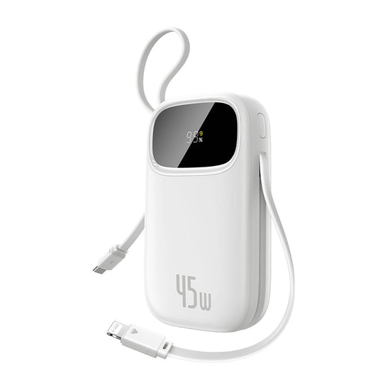 Zunanja baterija Baseus EnerFill FC31, 20000mAh, 45W, QC + PD, 1 x Lightning - 1 x USB-A - 2 x USB-C, Bela E0028D01