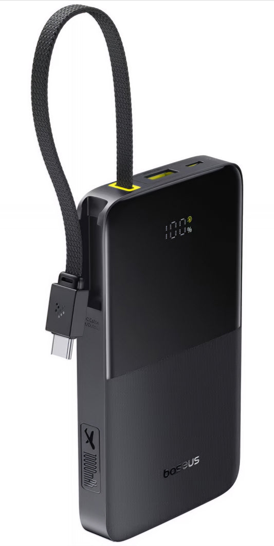Zunanja baterija Baseus EnerFill Bipow2 Pro, 10000mAh, 22.5W, QC + PD, 1 x USB-A - 2 x USB-C, Črna E0027600